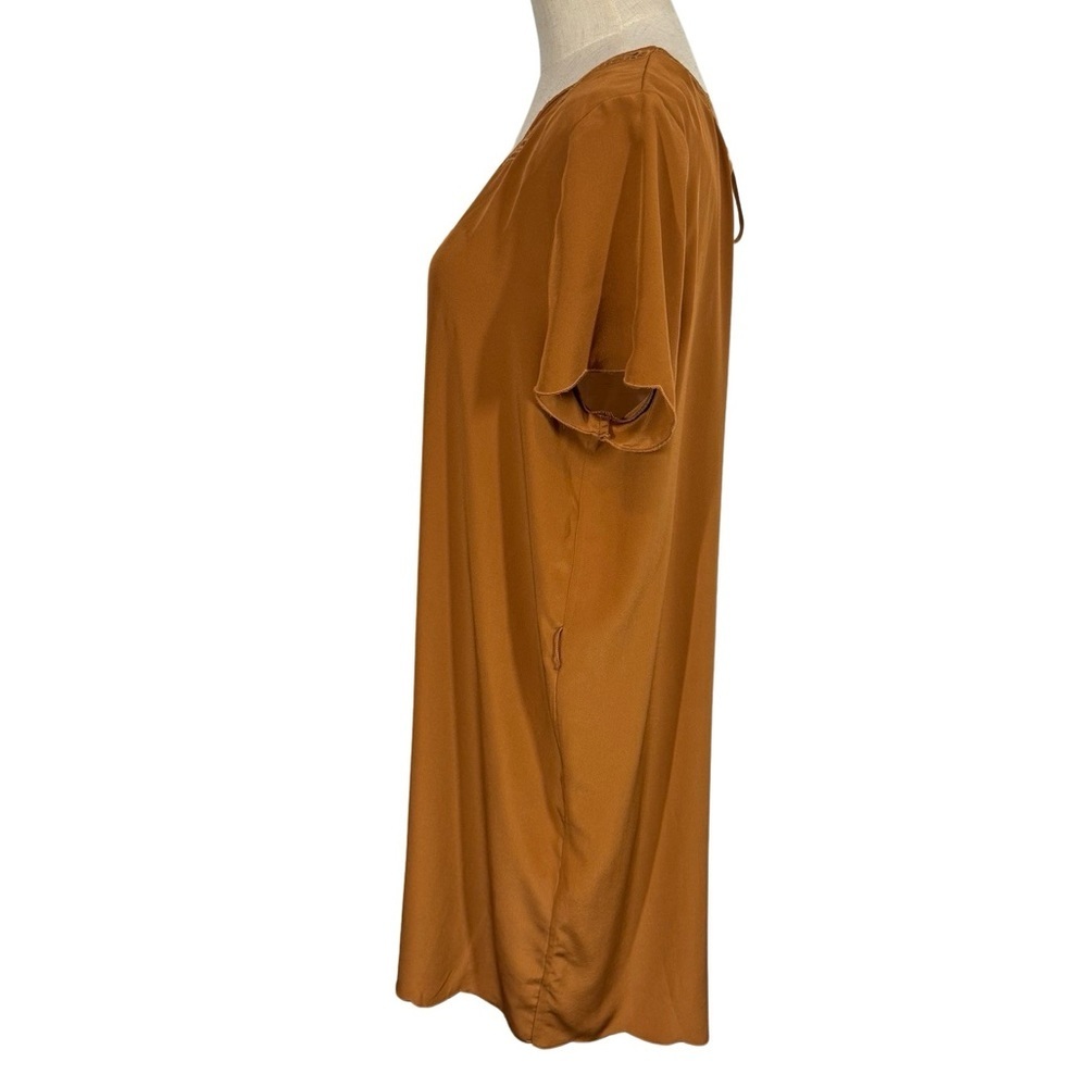 Sezane Annabella 100% Silk Openwork Scalloped Shift Dress Sz:44/US12 PLEASE READ - Picture 7 of 11